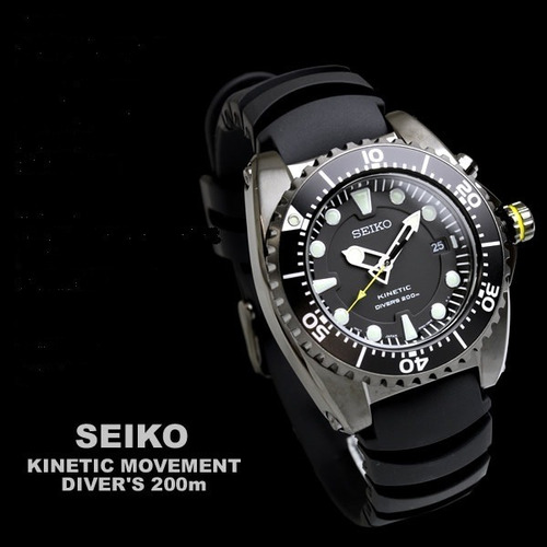 Seiko Kinetic Ska427p1 Black Malla Acero Garantía Seiko | Envío gratis