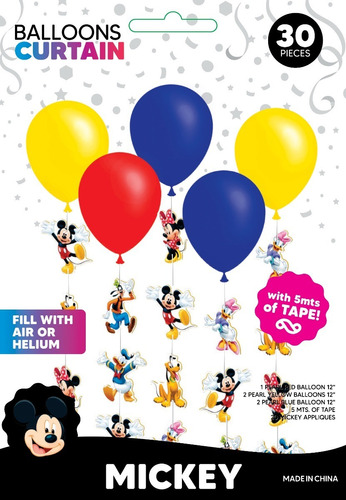 Cortina De Globos Mickey Mouse