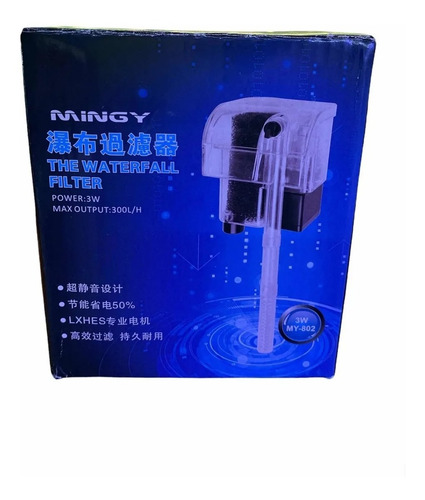 Imagen 6 de 6 de Mini Filtro Cascada Mochila Pecera Chica Betta My802 300l/h