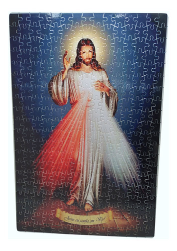Quebra-cabeça Religioso Jesus Misericordioso Madeira