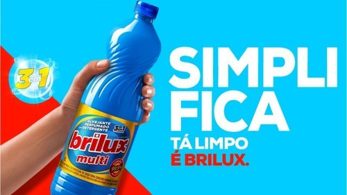Alvejante Perfumado Com Detergente Brilux Multi 3 Em 1 - 2 L
