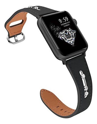 Bandas De Cuero Drevoon Compatible Con Apple Watch Band 38mm