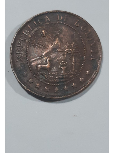 Moneda Coleccionista 50 Centavos República Bolivia 1912