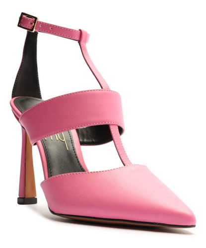 Imagem 1 de 5 de Sapato Social Feminino Scarpin Tiras Rosa - My Shoes