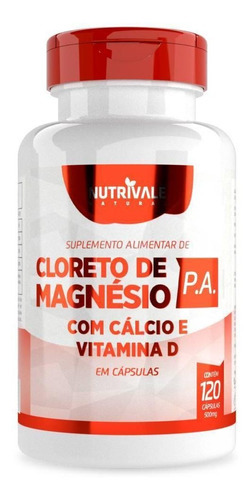 Cloreto Magnésio P.a. Cálcio E Vitamina D 120 Cápsulas