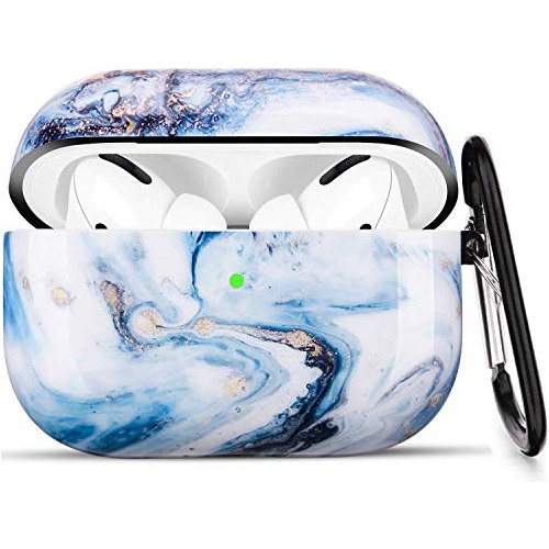 AirPods Pro Case Blue Mármol Funda Protectora Protecto...