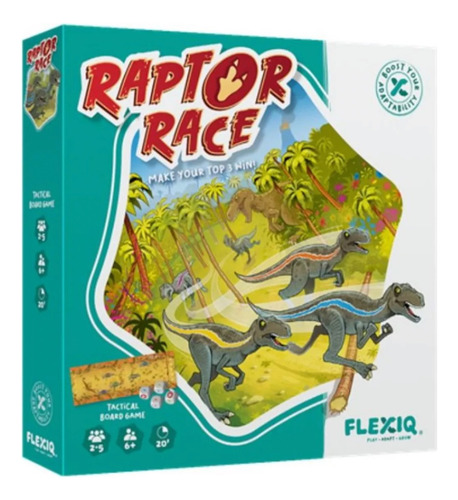 Juego De Mesa Tactico Raptor Race Flexiq Adaptabilidad Dinos