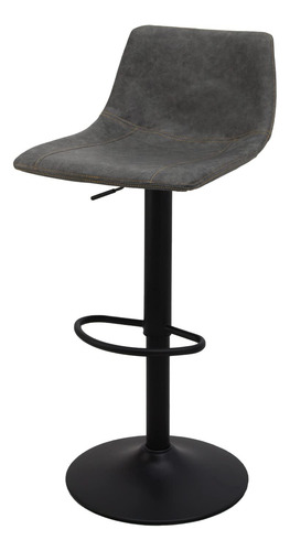 Set De 2 Bancos Ajustables De Bar Modernos Y Elegantes Gris