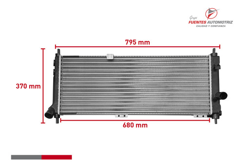 Radiador Agua Para Chevy C3 1.4 2010 2011 Std C/aire
