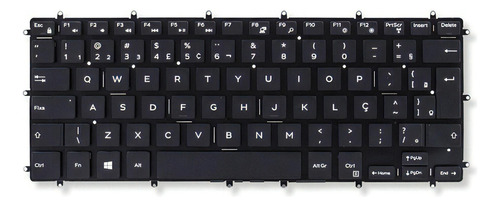 Teclado para portátil Dell Latitude 3490 Abnt2 con C negro