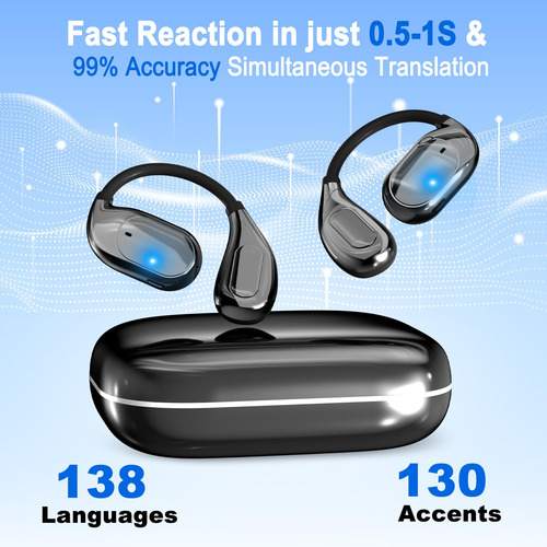 Auriculares De Traductor Traductor Instantáneo Bidireccional Color