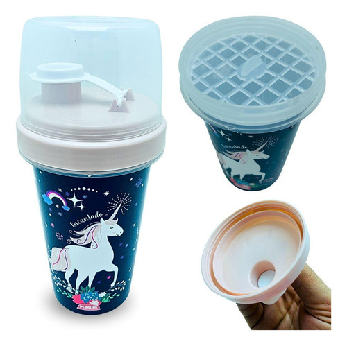 Garrafinha Infantil 320ml Shaikeira Unicornio Para Menina