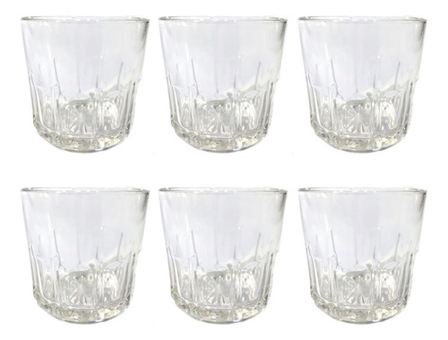 Vaso De Vidrio 260ml Vidrio Whisky Set X6 !