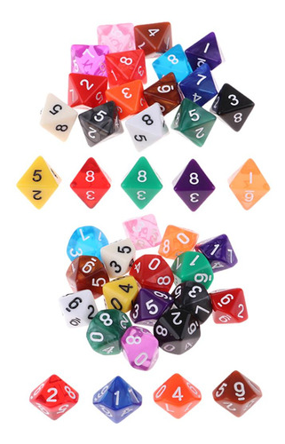 De Dados Polihédricos D10 D8 De 40 Piezas Para De O