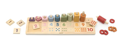 Juego Encastrable Apilable Numérico Formas Juego Montessori