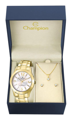 Relógio Champion Cn29418b Analógico Aço Inoxidável Dourado