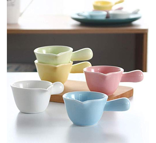 Cuenco Pequeño Para Salsa De 60 Ml Con Asa Taza Cerámica C
