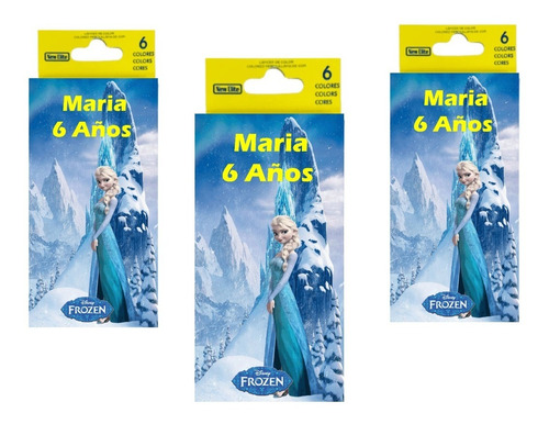 Frozen Lapices De Colores Personalizados X10    