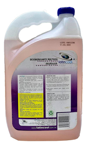 Latin Clean Desengrasante Latín Cool Galon 3,785l