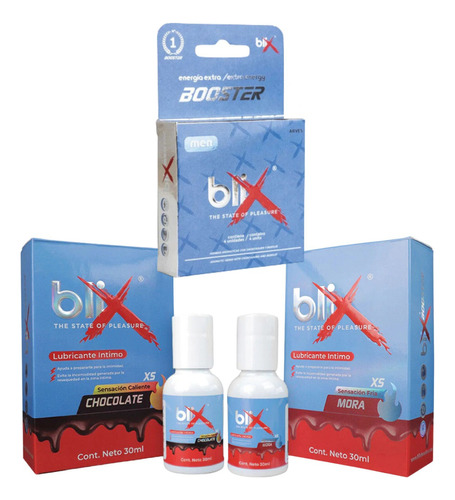 2 Lubricantes Intimos Blix Mora Chocolate Y Potenciador