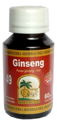 Tintura Madre De Ginseng Hierbas Del Oasis Pack X 3 Unidades Ginseng