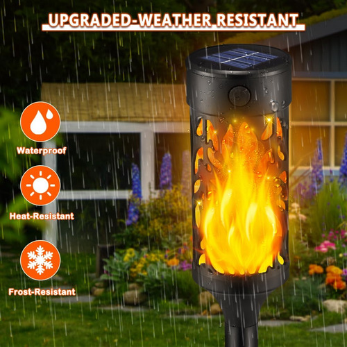 12 Luces Solares Al Aire Libre Impermeables, Antorchas Tiki