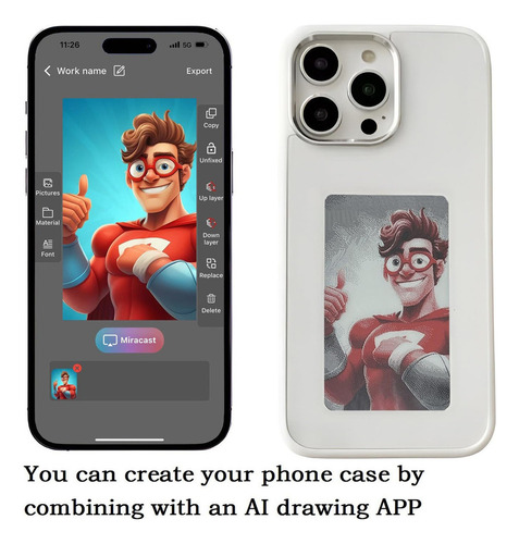 J Yatuo Funda De Teléfono Inteligente Con Proyección Trasera