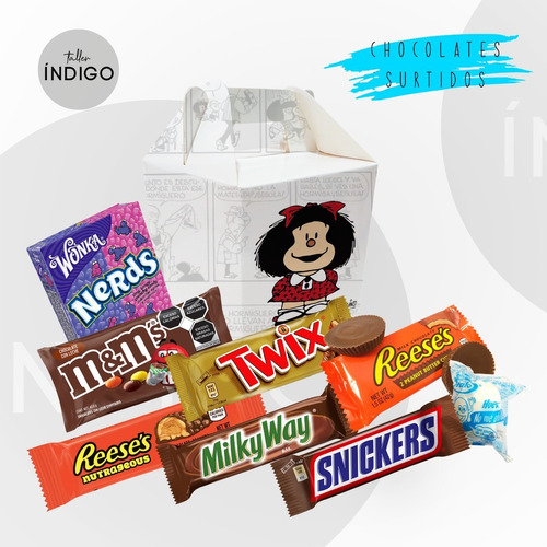 Caja De Chocolates Mafalda + Empaque Personalizado Artesanal