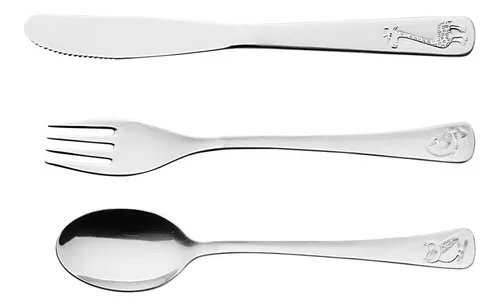 La cuchara, el cuchillo y el tenedor para niños - Los cubiertos de