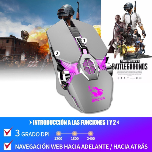 Mouse Gamer Inalámbrico Free Wolf Recargable Optico