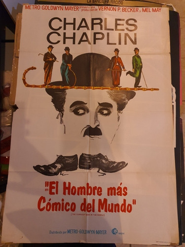 1 Afiche De Cine Original Charles Chaplin - Oferta 250