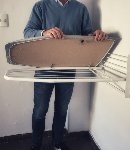Imagen 6 de 10 de Tabla De Planchar De Pared Höllsen Con Funda Aluminizada