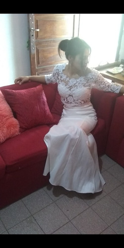 Vestido Novia Dos Piezas Talle M
