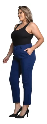 Calça social feminina cintura alta plus size 2025