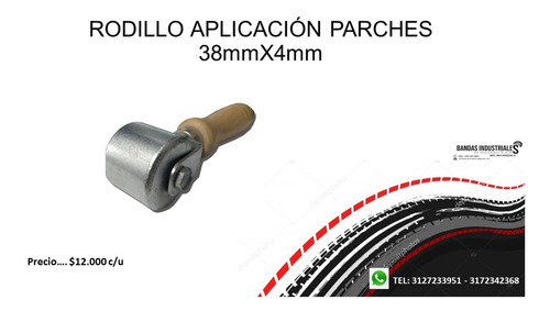 Rodillo Aplicación Parches 38mmx4mm