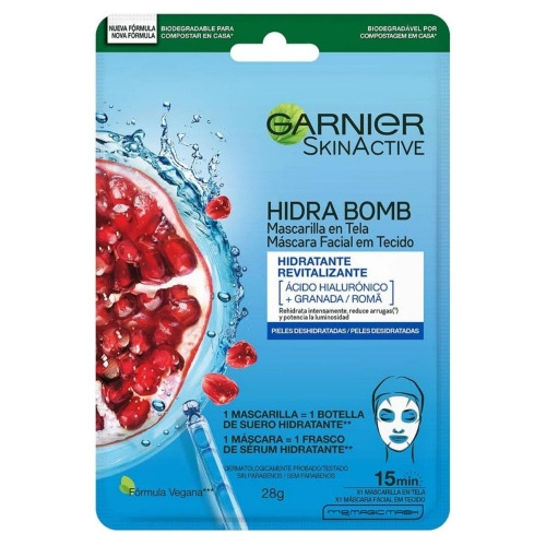 Garnier Skin Active Hidra Bomb Mascarilla Con Granada 1pza