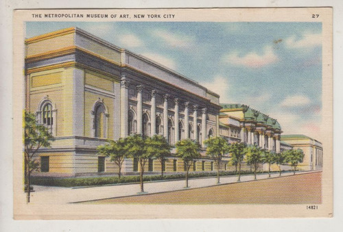 Nueva York Antigua Postal Metropolitan Museum Of Art Vintage