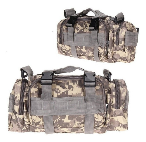 Imagen 1 de 6 de Bolso Morral Táctico Riñonera Con Sistema Molle Modular