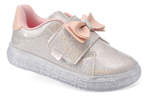 Zapatilla Luces Nena Velcro Impermeable Comodo Stone 2833