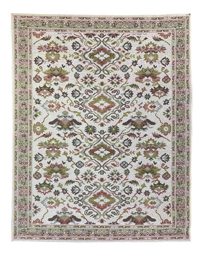 Alfombra de salón oriental clásica, 150 x 200 cm, tipo belga 51, gris