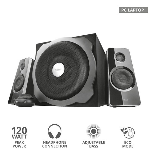 Parlante Subwoofer Trust 2.1 Tytan 120 W