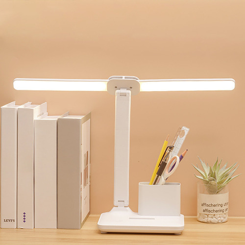 Lámpara De Mesa De Escritorio Con Doble Iluminación Led