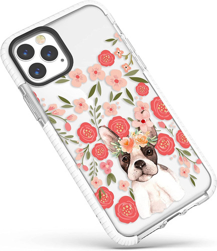 Funda Para iPhone 13 Pro Max - Estampado Perro Y Flores