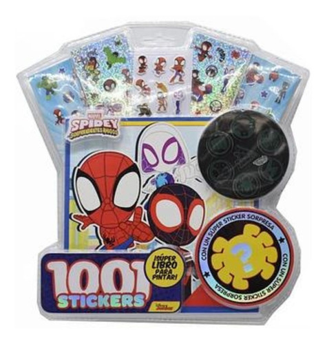 Mil Stickers Marvel Libro Para Pintar Spiderman Hombre Araña