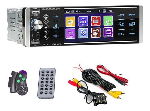 Para Auto Estéreo Bluetooth Mp5 4168ai Aux Tf Reversa Cámara