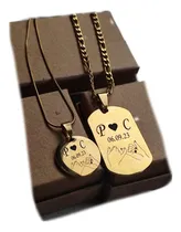 Comprar Collar Personalizable Para Parejas En Acero 2 Collares X 1