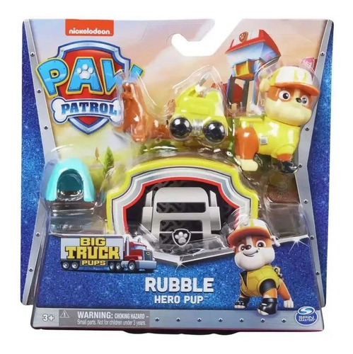 Brinquedo Boneco Patrulha Canina Big Truck Hero Rubble 3132