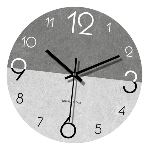Reloj De Pared Artístico De 12.0 In, Gris Oscuro Claro