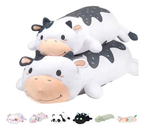 Almohada Peluche Kawaii Vaca Lechera 89 Cm Para Niños Color