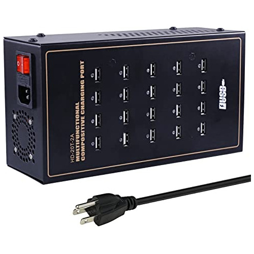 Usb Charging Station,cinlinso 20 Port 200w/40a Multiple Usb 